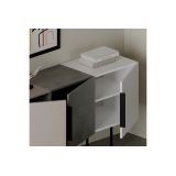 Buffet Moderno de 2 Puertas Color Gris Antique-Mocha-Blanco