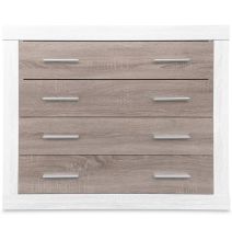 Meyvaser - Cómoda con 4 Cajones, Sinfonier,Colores Andersen y Pino Gris, Medidas: 60 cm (An) x 81.5 cm (Al) x 39.5 cm (Fon)