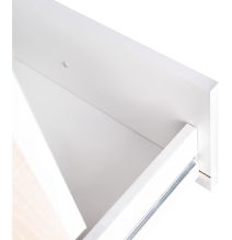 Meyvaser -Sinfonier 5 Cajones, Cómoda, Acabado en Roble y Blanco, Medidas: 60 cm (An) x 108,5 cm (Al) x 38 cm de (Fon)