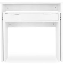 Mesa Escritorio Extensible, Consola Extensible,Color Blanco, Medidas: 90 cm (Largo) x 33-63,4 cm (Ancho) x 87,5 cm (Alto)