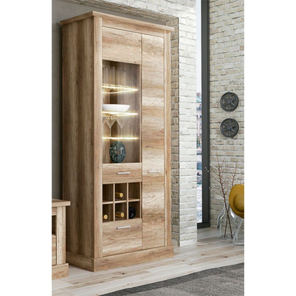 Mueble de Comedor, Mueble Salón, Acabado en Color Cañón, 297x201,6x41,8 cm