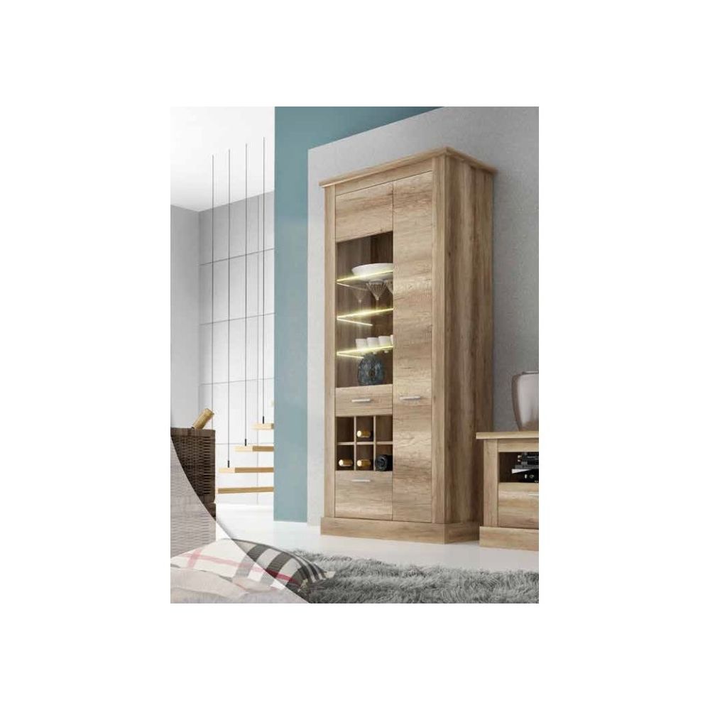 Mueble de Comedor, Mueble Salón, Acabado en Color Cañón, 297x201,6x41,8 cm