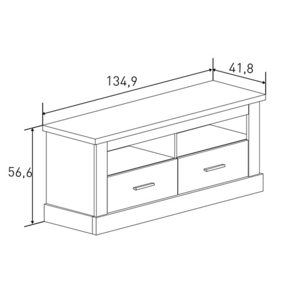 Mueble de Comedor, Mueble Salón, Acabado en Color Cañón, 297x201,6x41,8 cm