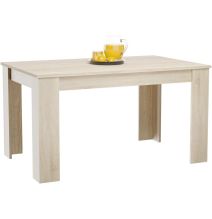 Mesa de Comedor Extensible, Mesa Salón, Robusta, Cambria, 138-198 cm (Largo) x 88 cm (Ancho) x 76 cm (Alto)