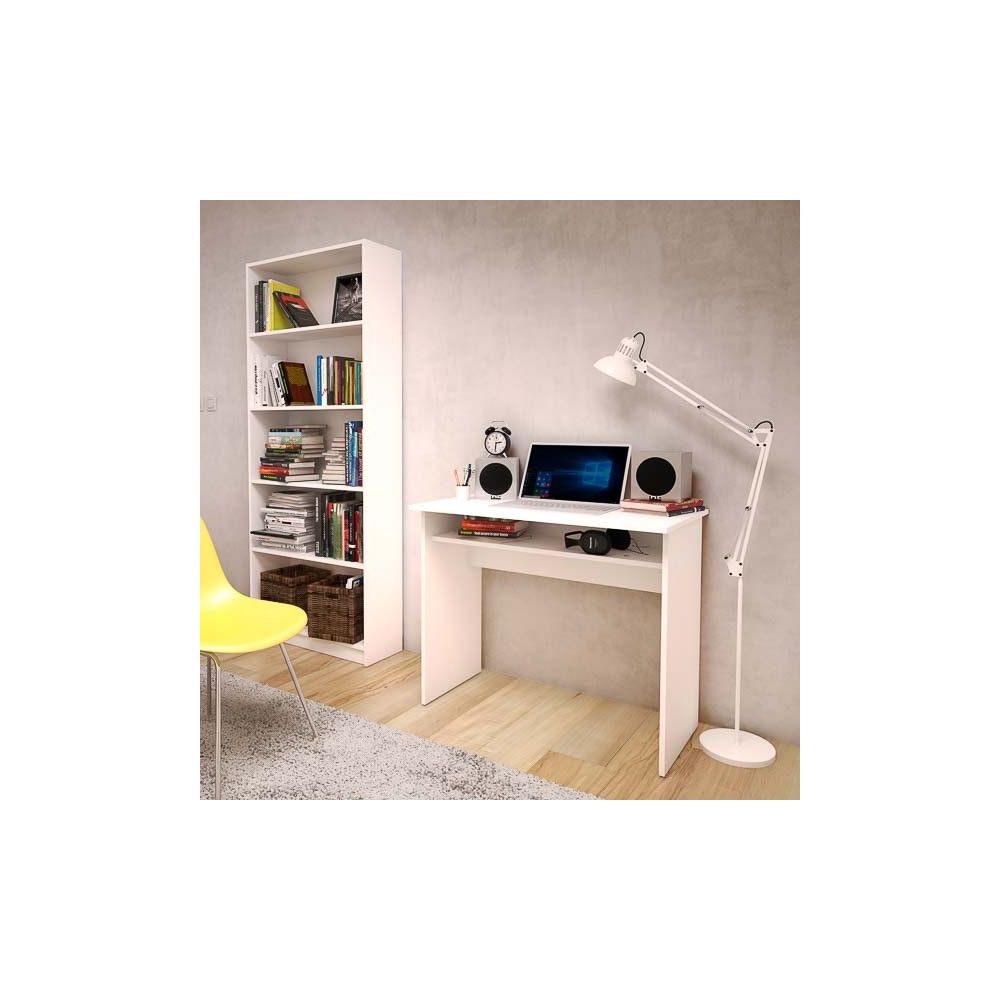 Estantería Alta Salón, Librería, Color Blanco