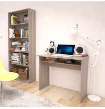 Estantería Alta Salón, Librería, Color Roble, Medidas: 180 cm (Alto) x 75 cm (Ancho) x 25 cm (Fondo)