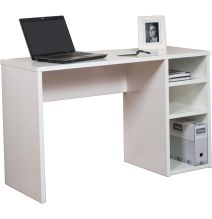 Mesa Escritorio | Mesa Estudio con 3 estantes | Color Blanco Brillo | Medidas: 120 x 75 x 50 cm